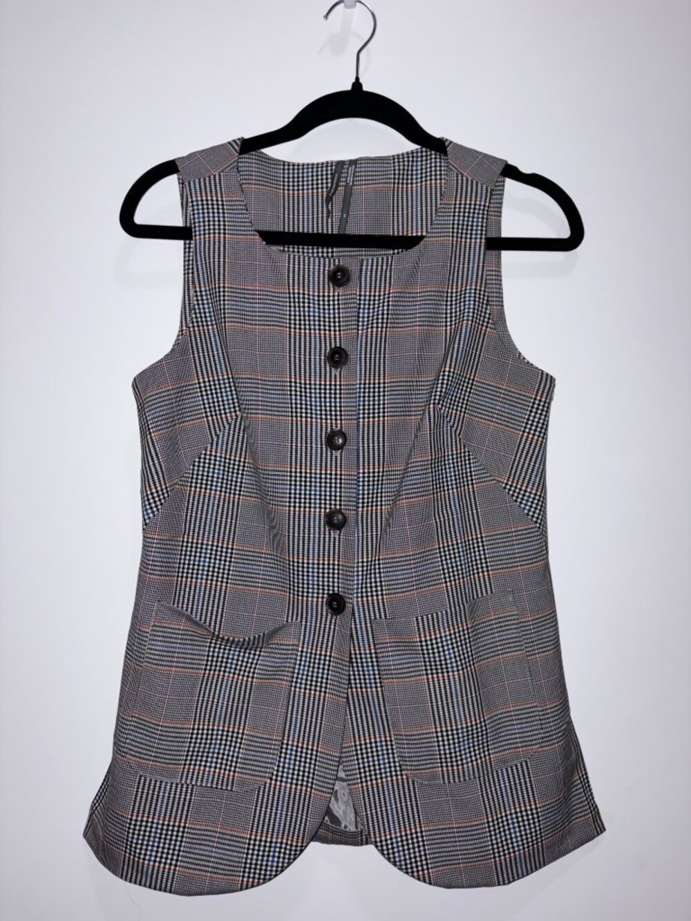 Anthropologie Plaid Mod Vest